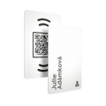 WaveTag Biała metalowa wizytówka z własnym wzorem